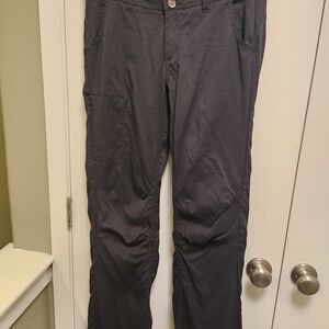 Prana Halle Women's Straight-Leg Hiking/Activewear Pants in Charcoal Black